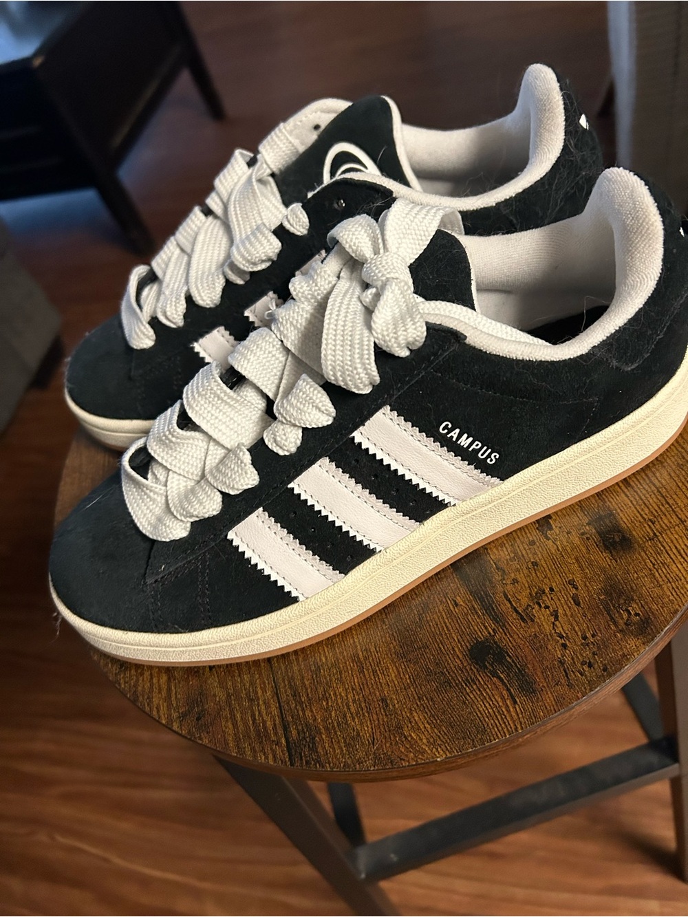 adidas Campus Black and White Suede Sneakers. Men/Women new with tags. Size 6.5